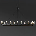 52 Inch Tubular Candle Rectangular Chandelier - Camino