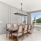 52 Inch Tubular Candle Rectangular Chandelier - Camino