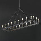 52 Inch Tubular Candle Rectangular Chandelier - Camino