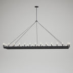 72 Inch Bent Tip Candle Rectangular Chandelier - Camino