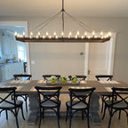 72 Inch Bent Tip Candle Rectangular Chandelier - Camino