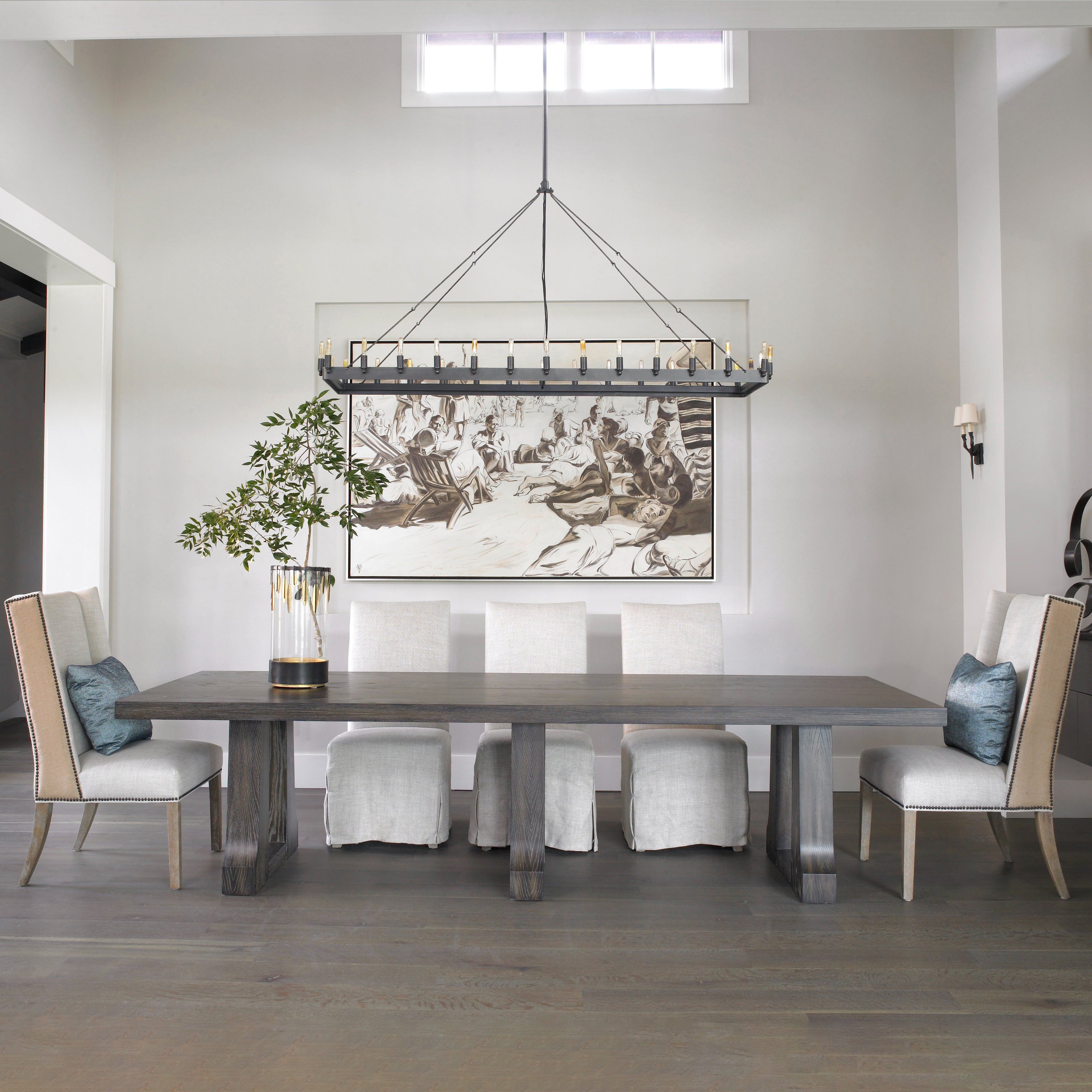 72 Inch Tubular Candle Rectangular Chandelier - Camino