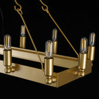 41 Inch Tubular Candle Rectangular Chandelier - Camino