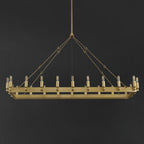 52 Inch Tubular Candle Rectangular Chandelier - Camino