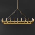 52 Inch Tubular Candle Rectangular Chandelier - Camino