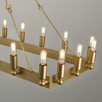 52 Inch Tubular Candle Rectangular Chandelier - Camino