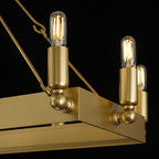 52 Inch Tubular Candle Rectangular Chandelier - Camino