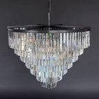 43 Inch Crystal Prism Tiered Chandelier - Odeon