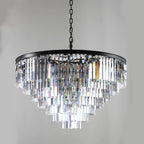 43 Inch Crystal Prism Tiered Chandelier - Odeon