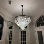 43 Inch Crystal Prism Tiered Chandelier - Odeon