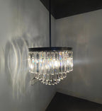 20 Inch Crystal Prism Tiered Chandelier - Odeon