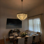 32 Inch Crystal Prism Tiered Chandelier - Odeon