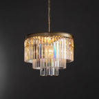 20 Inch Crystal Prism Tiered Chandelier - Odeon