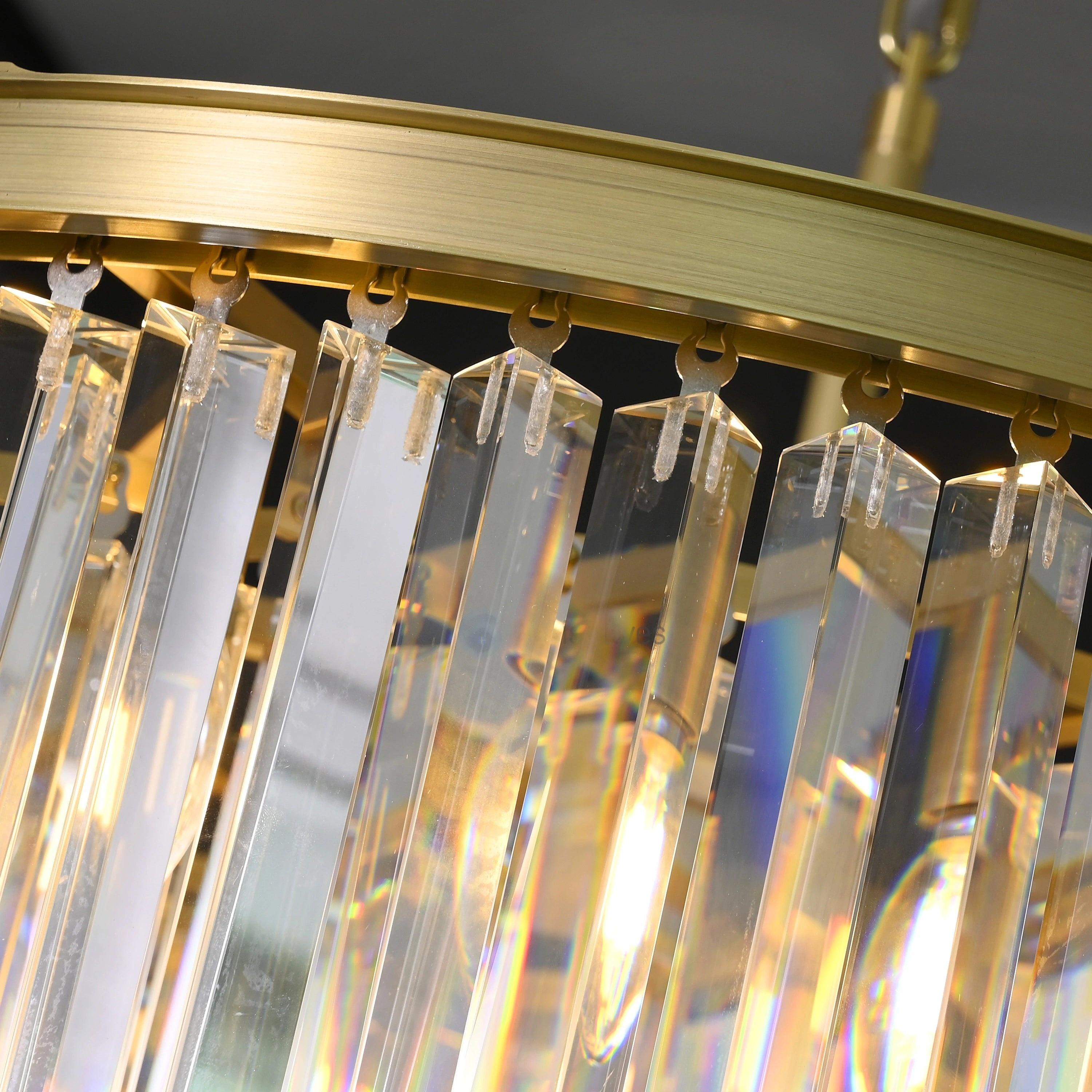 20 Inch Crystal Prism Tiered Chandelier - Odeon
