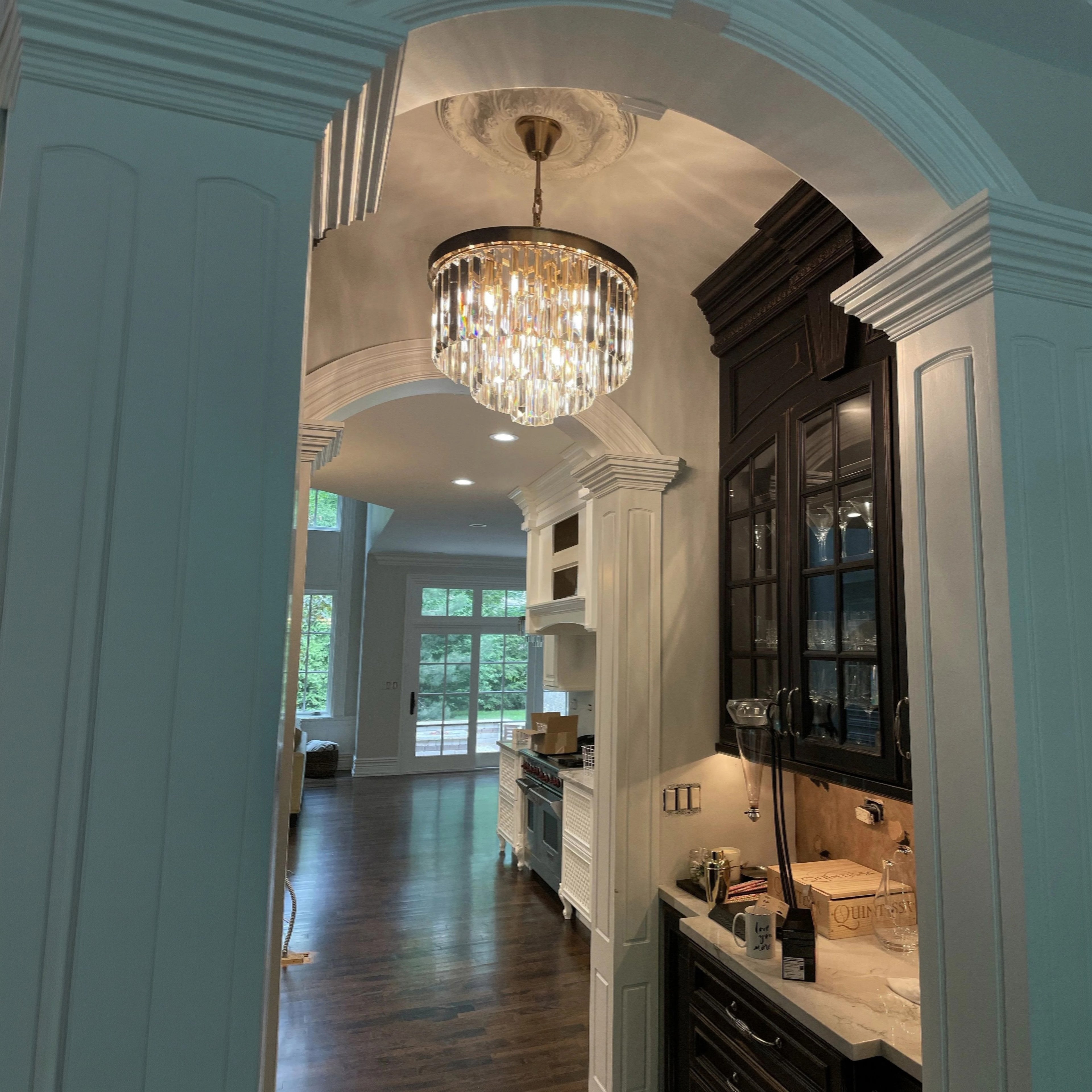 20 Inch Crystal Prism Tiered Chandelier - Odeon