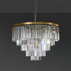 32 Inch Crystal Prism Tiered Chandelier - Odeon