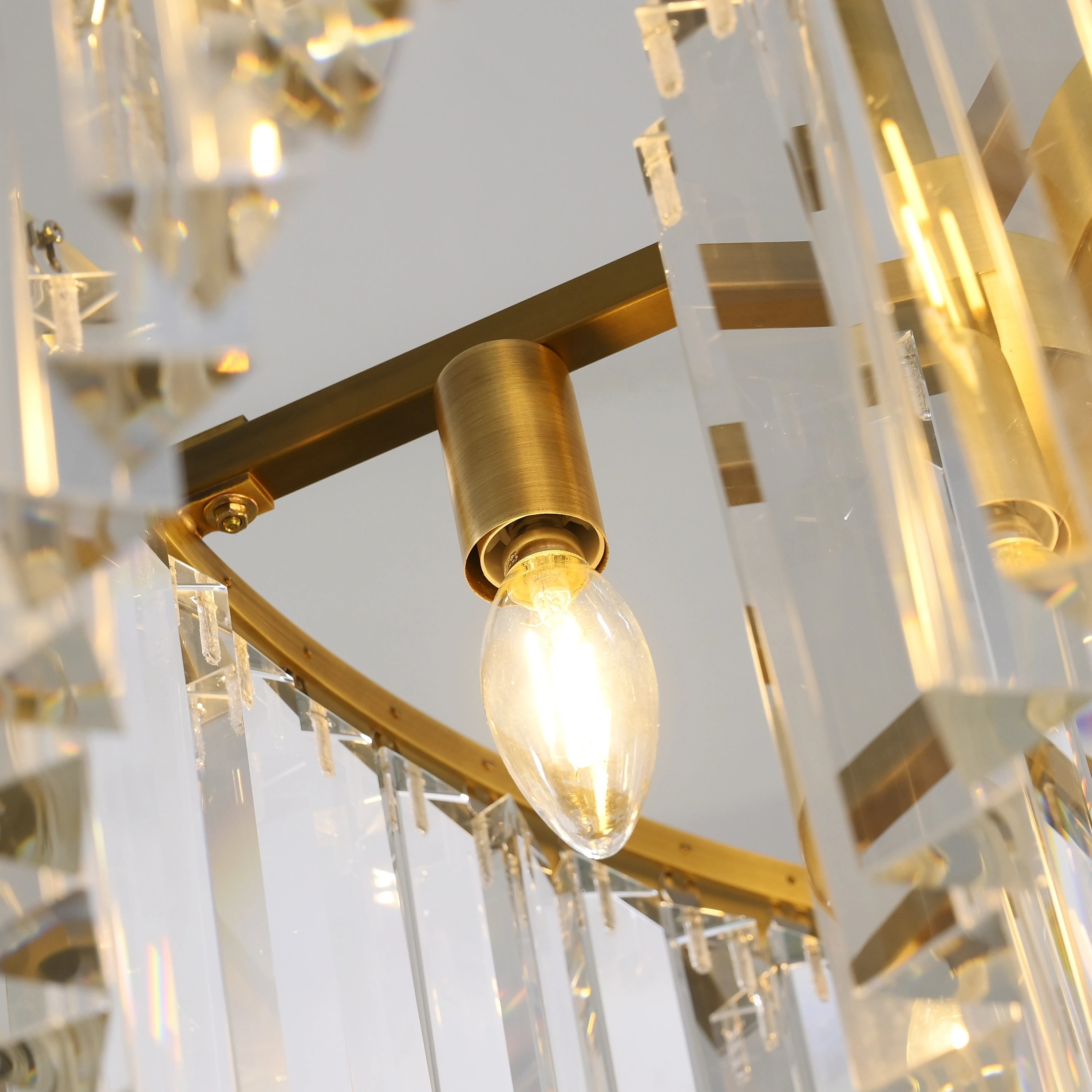 32 Inch Cristal Prism Tiered Chandelier - Odeon