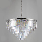 43 Inch Crystal Prism Tiered Chandelier - Odeon