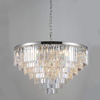 43 Inch Crystal Prism Tiered Chandelier - Odeon