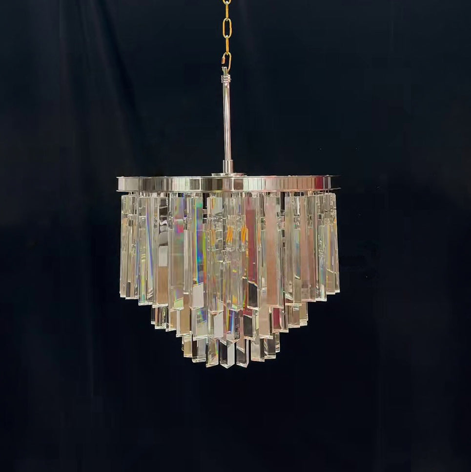 20 Inch Crystal Prism Tiered Chandelier - Odeon