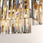 49 Inch Crystal Prism Tiered Rectangular Chandelier - Odeon