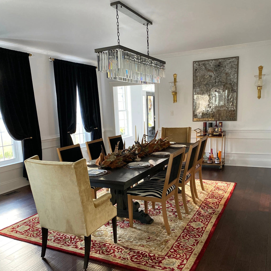 59 Inch Crystal Prism Tiered Rectangular Chandelier - Odeon