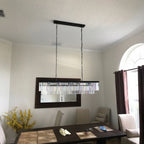 59 Inch Crystal Prism Tiered Rectangular Chandelier - Odeon