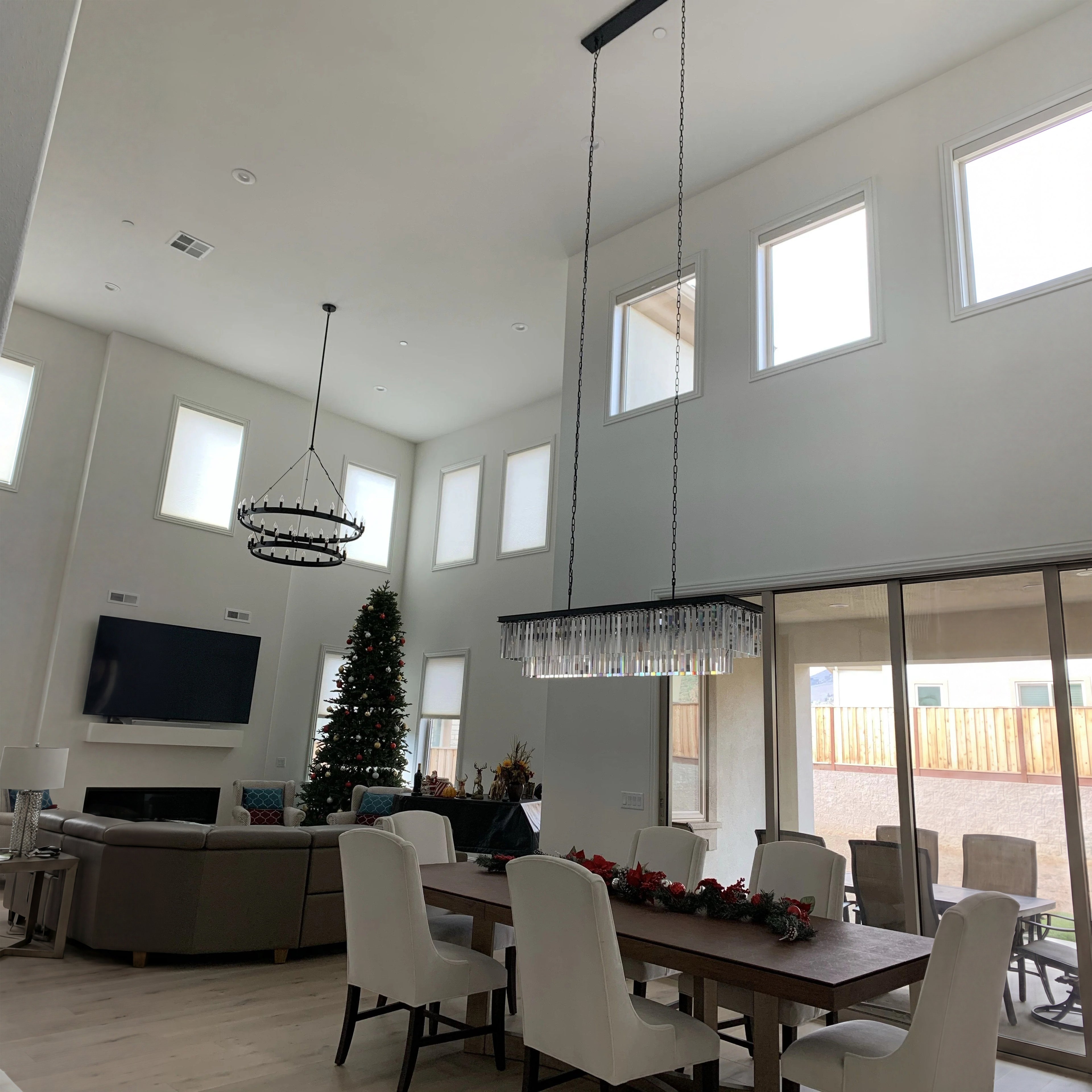 59 Inch Crystal Prism Tiered Rectangular Chandelier - Odeon