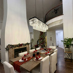 72 Inch Crystal Prism Tiered Rectangular Chandelier - Odeon