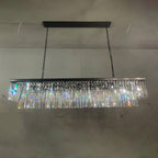72 Inch Crystal Prism Tiered Rectangular Chandelier - Odeon