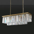 40 Inch Crystal Prism Rectangular Chandelier - Odeon