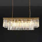 40 Inch Crystal Prism Rectangular Chandelier - Odeon