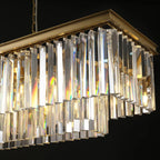 40 Inch Crystal Prism Rectangular Chandelier - Odeon