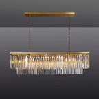 49 Inch Crystal Prism Tiered Rectangular Chandelier - Odeon