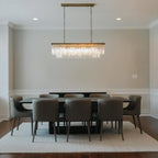 49 Inch Crystal Prism Tiered Rectangular Chandelier - Odeon