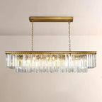 59 Inch Crystal Prism Tiered Rectangular Chandelier - Odeon
