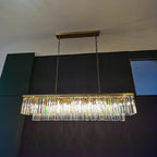 59 Inch Crystal Prism Tiered Rectangular Chandelier - Odeon