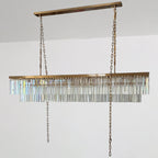 72 Inch Crystal Prism Tiered Rectangular Chandelier - Odeon