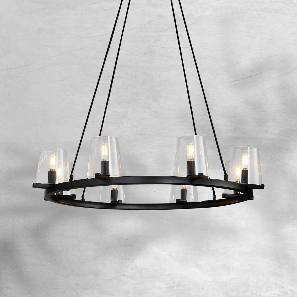 36 Inch Hurricane Candle Ring Chandelier - Pauillac