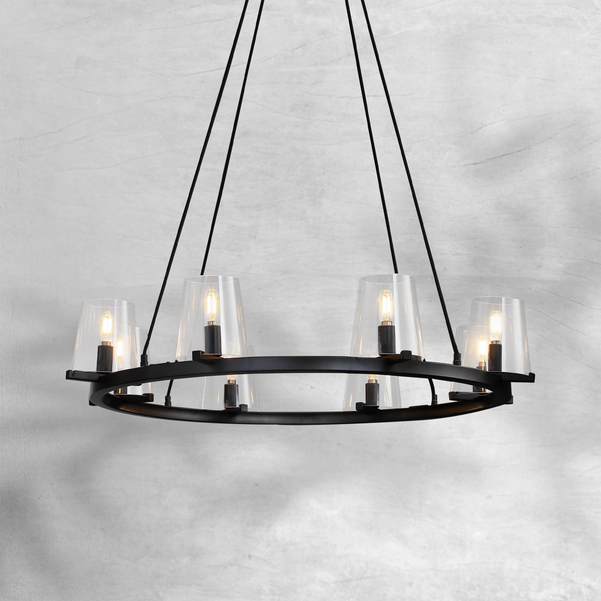 36 Inch Hurricane Candle Ring Chandelier - Pauillac
