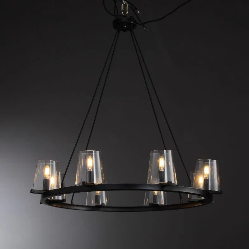 36 Inch Hurricane Candle Ring Chandelier - Pauillac