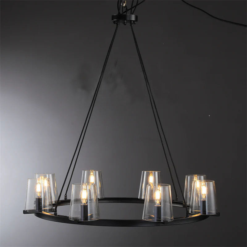 36 Inch Hurricane Candle Ring Chandelier - Pauillac