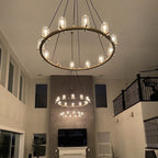 48 Inch Hurricane Candle Ring Chandelier - Pauillac