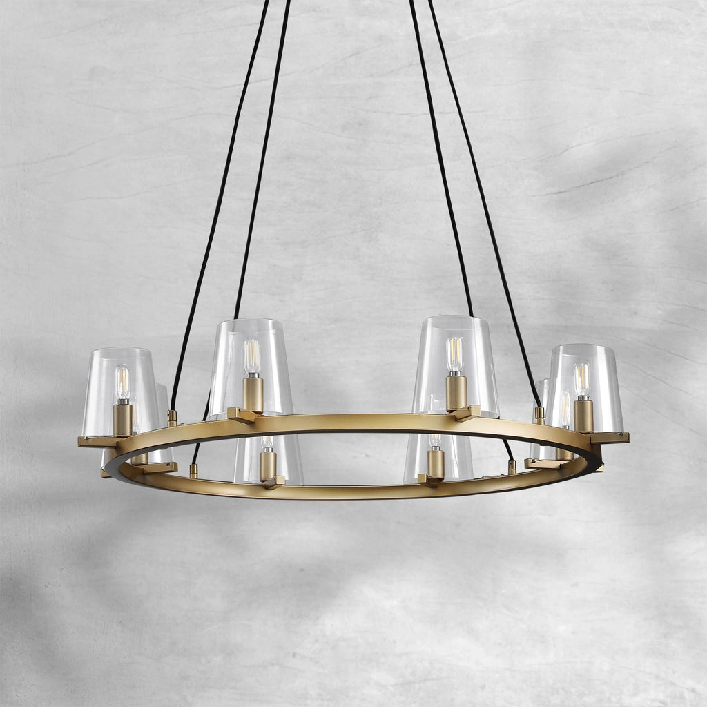 36 Inch Hurricane Candle Ring Chandelier - Pauillac