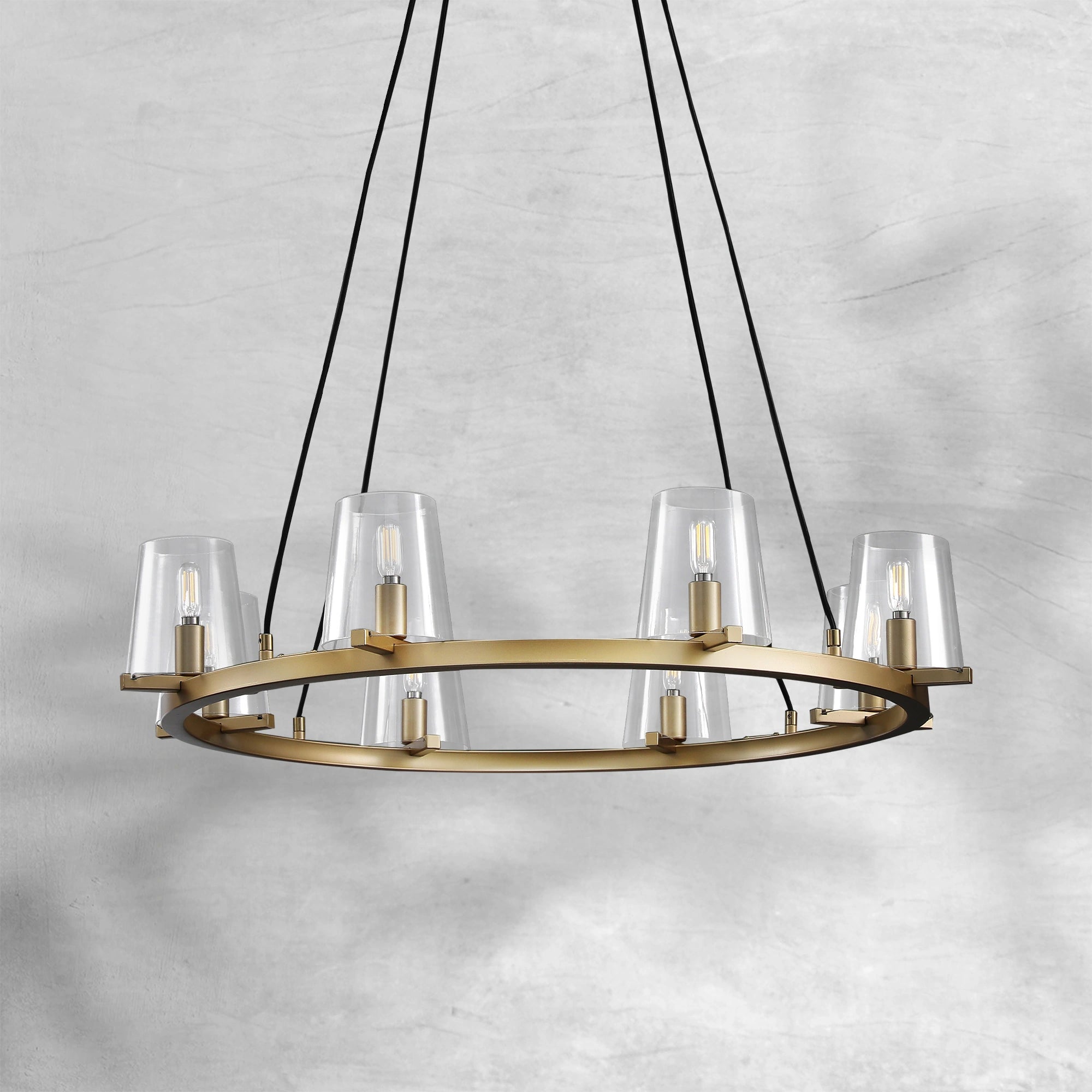 36 Inch Hurricane Candle Ring Chandelier - Pauillac