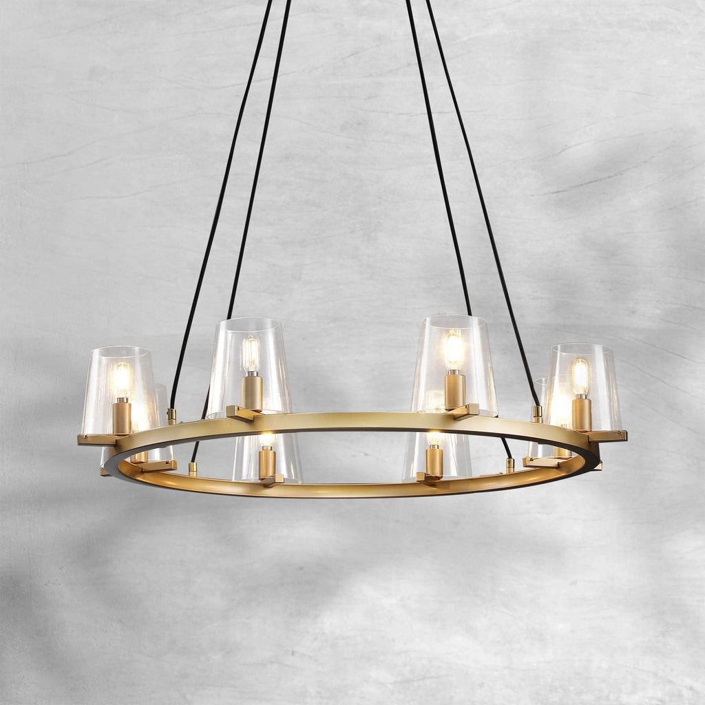 36 Inch Hurricane Candle Ring Chandelier - Pauillac
