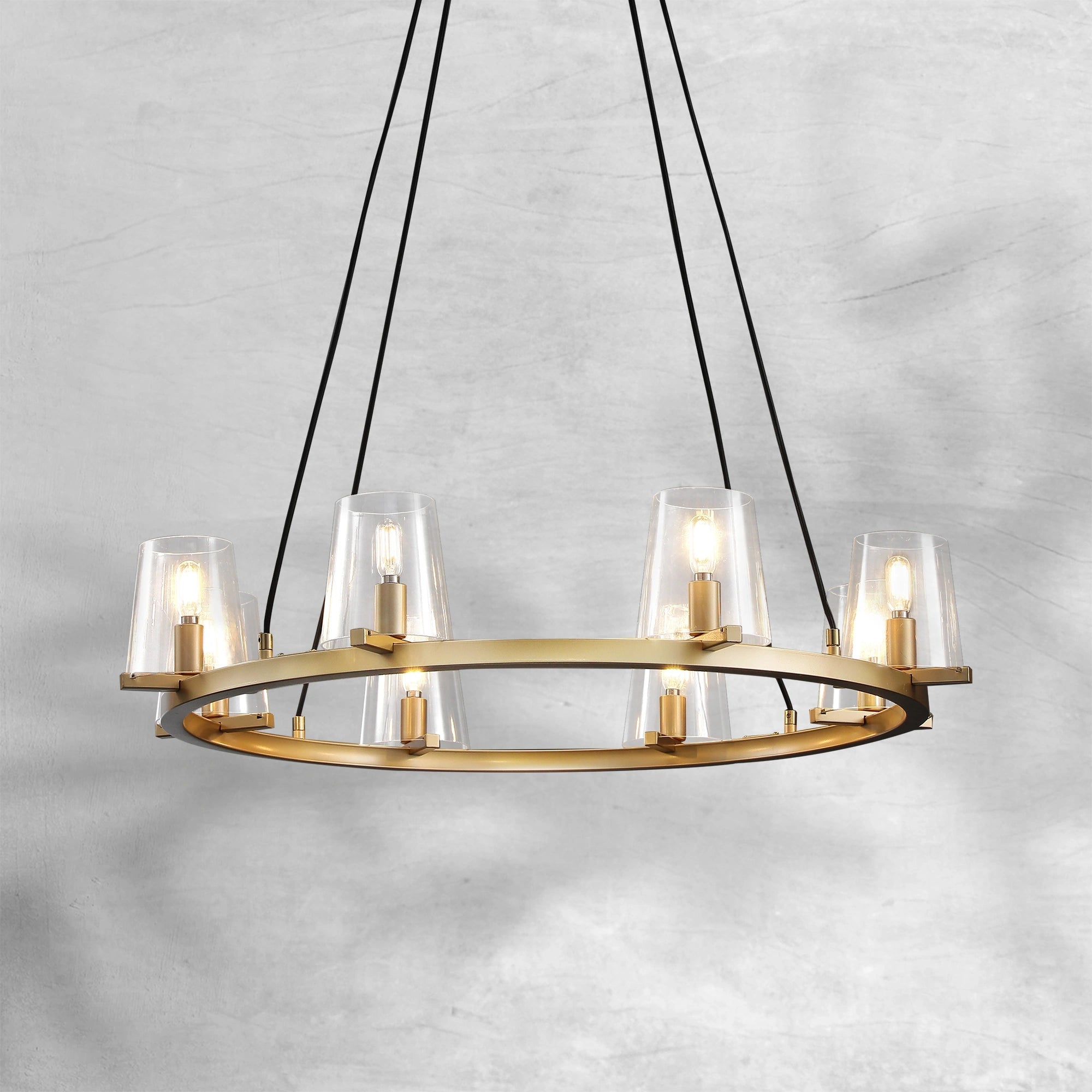 36 Inch Hurricane Candle Ring Chandelier - Pauillac
