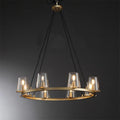 36 Inch Cone Glass Round Candle Chandelier - Pauillac