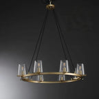 36 Inch Hurricane Candle Ring Chandelier - Pauillac