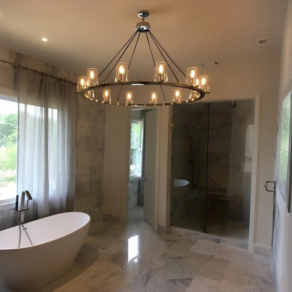 48 Inch Hurricane Candle Ring Chandelier - Pauillac